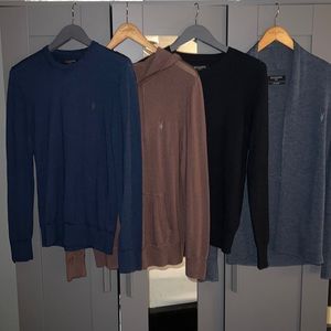 Mens AllSaints Imperfection Collection. Sizes range from Extra Small to Large.